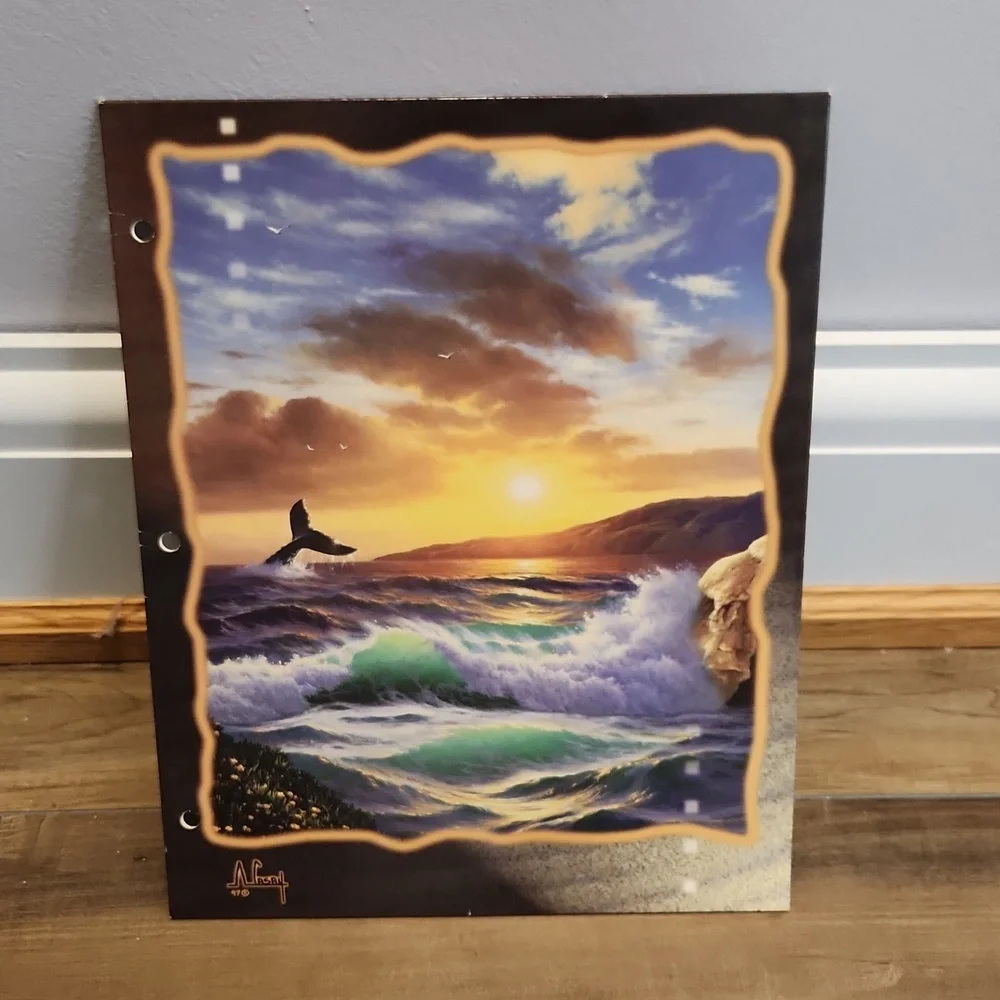 Anthony Casay ocean scene school folder Stuart Hall from 1997